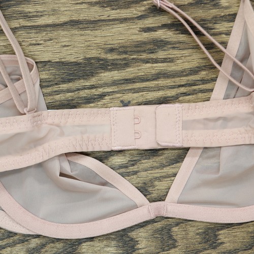 Calvin Klein Womens Sheer Marquisette Unlined Plunge Bra QF6727 Subdued Pink 34A - 第 5/6 張圖片