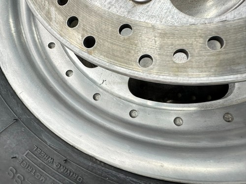 2010 Harley Dyna Fat Bob OEM HD 16x3 Front Wheel Rim Mag Solid Slotted - Picture 8 of 18