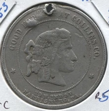 Collins Company - Good For $ 1.00 - A - 38 mm - Harrisburg, PA - Lot # EC 5754