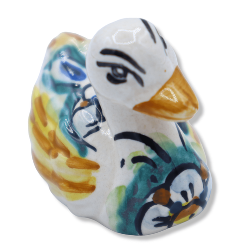 Oie en Céramique de Caltagirone, Decors & Couleurs Assorties, H 5 CM L X Env - Photo 4 sur 5