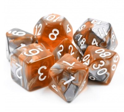 Gemini Dice Collection Bescon Gemini Glowing Polyhedral Dice Set - ICY Rocks Luminous 7-Piece RPG Dice In Brick Box IPad Mini Accessory Pouch Black - Foto 3