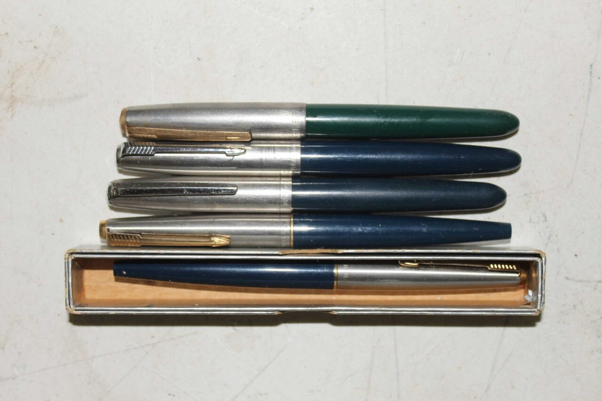 5 Vintage Parker Fountain pens Parker 21 One In Box Various Colors