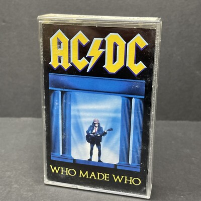 AC/DC, Who Made Who (Audio Cassette Tape 1986) Hells Bells, Shook Me All Night