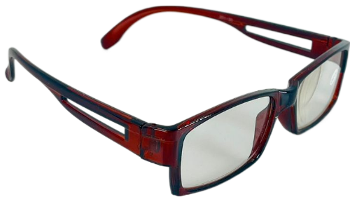 Gafas de lectura clásicas elegantes lentes rectangulares delgadas 2,25D potencia borgoña - Imagen 1 de 5