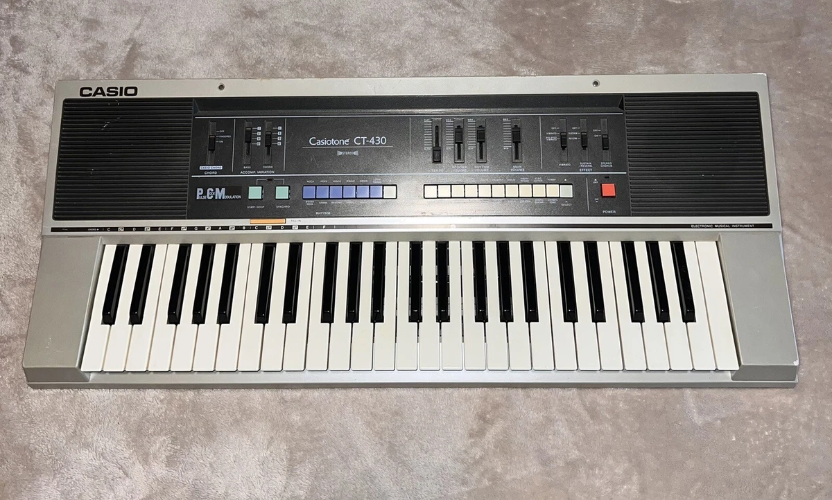 Casio Casiotone Vintage 1986 Electronic Keyboard Synthesizer Model CT 430