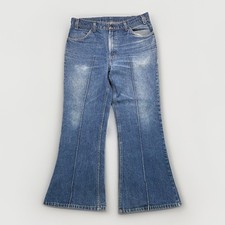 Vintage 80  s Levi  s 684 Orange Tab Bell Faded Denim Jeans 36x33 Fits 33x28 