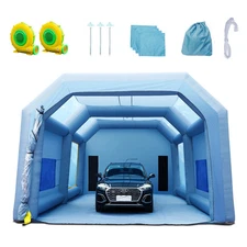 Inflatable Spray Booth Car Paint Tent Filter System with 1 or 2 Blowers