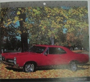 1967 Pontiac GTO ht car calendar print (red)