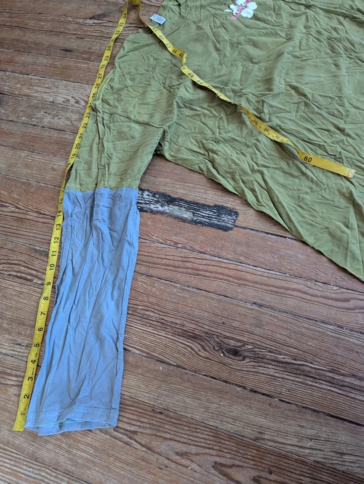 Camiseta Trader Joes Manga Larga Para Hombre Talla XL Verde Gris Empleado Hibisco Foto 4 de 4