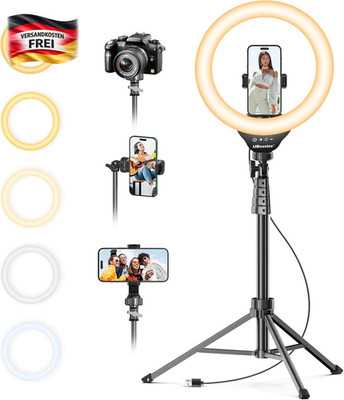 Ringlicht 12 Zoll mit Stativ für Selfies Videos Live Streaming Handy Kamera