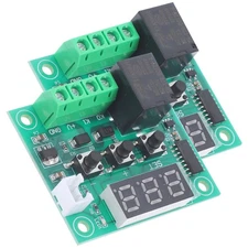 2Pcs Digital Temperature Control Module Thermostat Controller for Smart Devices