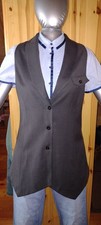 längere Damenweste Gr. 42, dunkelgrau, Figurschmeichler