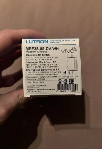 Lutron MRF2S-8S-DV-WH Maestro Vive Wireless Electronic RF Multi Location Switch