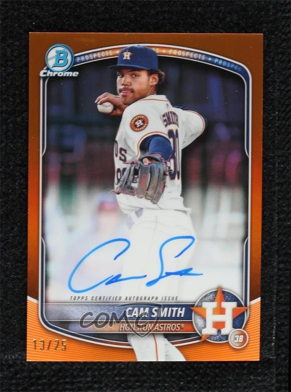 2025 Bowman Chrome Prospect Auto Orange Refractor 13/25 Cam Smith #CPA-CSM