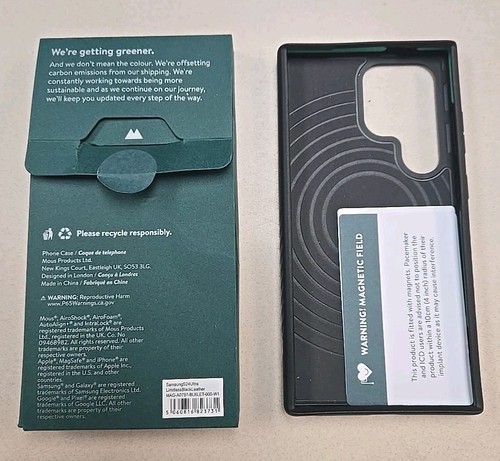 Custodia telefono Mous Limitless in pelle nera per Samsung S24 Ultra Magsafe wireless