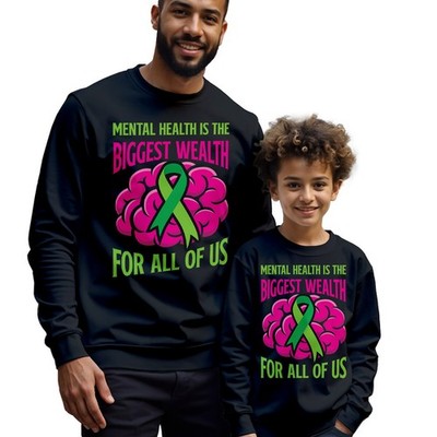 Herren Kinder Ribbon Brain Bewusstsein für psychische Gesundheit Sweatshirt...
