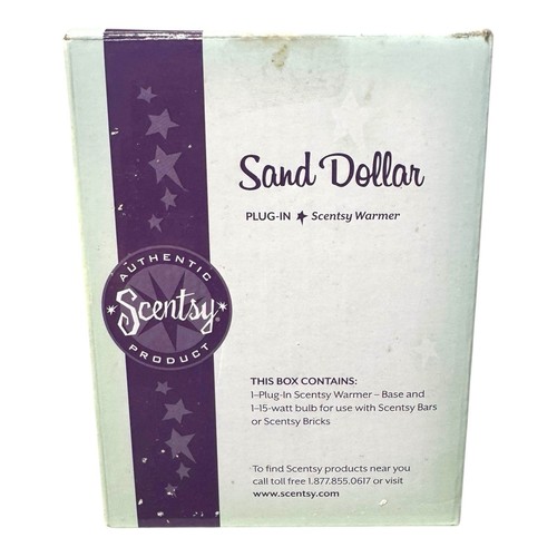 Scentsy Plug In Warmer Sand Dollar Retired No Bulb 2010 With Box - Picture 2 of 12