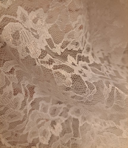 Vtg Sheer White Lace Babydoll Unbranded Medium 70s 80s Ruffles Coquette Romantic - Picture 4 of 8