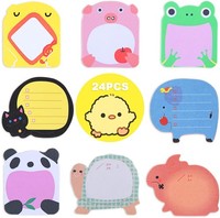 Haftnotizen Cartoon Tiere 24Er Set Selbstklebend BüRo Schule Kinder Geschenke