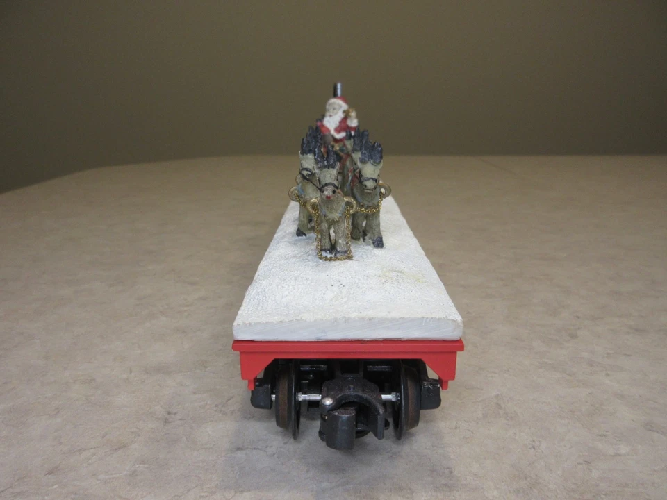 K-Line K691-7402. Santa & 9 Reindeer O Scale Flat Car W/ Lights. Watch The Video - Image 4 of 4