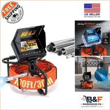 Advanced 100ft Sewer Inspection Camera with Long Battery  Dual-Port Reader