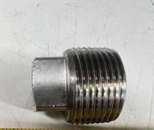 2 pcs) 3/4" Square Head Plug Fitting 304 Stainless Steel NPT Threaded Class 3000