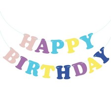 Happy Birthday Banner Colorful Birthday Party Banner Birthday Decorations...