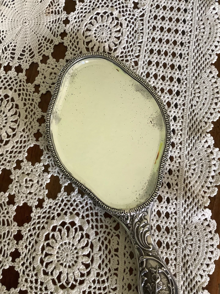 Красивый викторианский набор комодов из 3 предметов из чистого серебра - Изображение 3 из 3