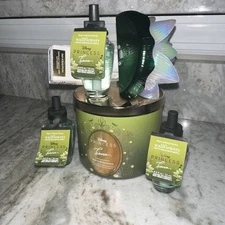 Bath & Body Works PRINCESS TIANA Wallflower Diffuser, 3 Refills + 3 Wick Candle