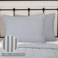 Sawyer Mill Farmhouse Blue Ticking Stripe Standard Sham 21x27" VHC Brands