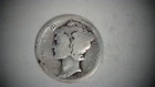 1920 D Mercury Dime ~ 90% Silver ~ VG Very Good condition ~