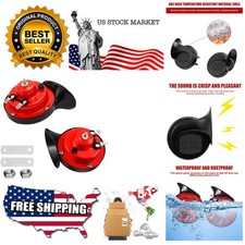 2PCS 300DB Super Loud Train Horns, 12V Waterproof Air Horns Replacement Kit, ...