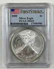 2008 American Silver Eagle PCGS MS69 First Strike ASE #11906986
