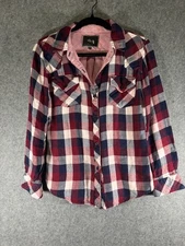 Rails Shirt Women XS Red Long Sleeve plaid Button Front Flannel Casual