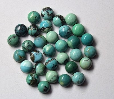 Natural Tibetan Turquoise Round Cabochon 5mm To 12mm Loose Gemstone