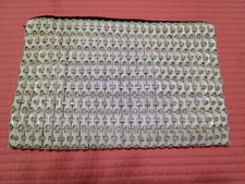 Vintage 1940's PLASTICFLEX Ivory  Tan Large Clutch Purse Handbag 13" x 8.5"