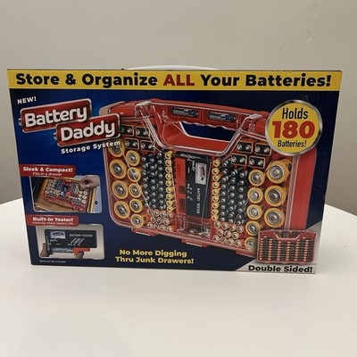 Battery Daddy Battery Caddy Organizer with Storage Case and Tester NEW In box