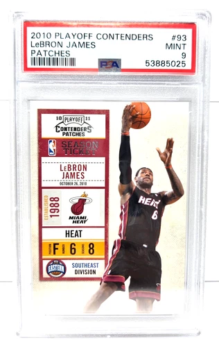 2010 Panini Playoff Contenders Patches LeBRON JAMES Basketball Card PSA 9 MINT