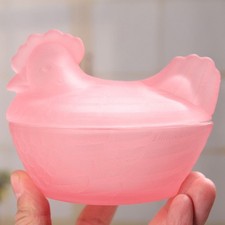 Lovely Crystal Hen Candy Box Elegant Miniature Chicken Themed Glass Jar