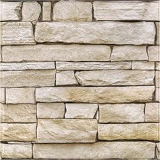 3D Peel and Stick Faux Stone Wall Panels 11.8" x 11.8" 10-Pack, Stone-Look Wall