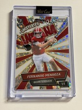 Fernando Mendoza 2025 Wild Card Comix White Sparkle Rookie #d 1/1 Indiana 