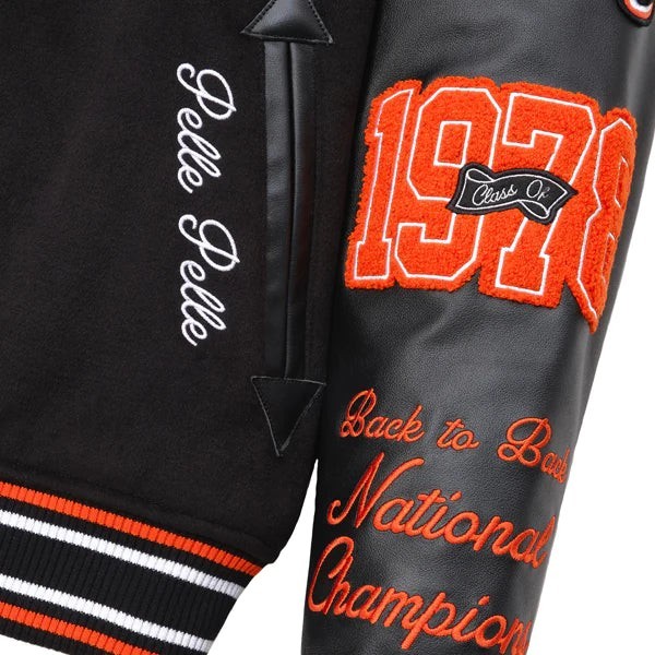 Men's PELLE PELLE WORLD FAMOUS VARSITY WOOL / LEATHER JACKET IN