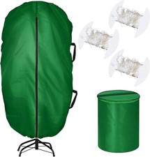 Upright Christmas Tree Storage Bag 9ft Waterproof Zippered Green Cover