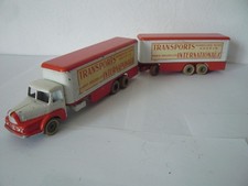 Camion Unic Lautaret tracteur porteur "Transports Internationaux" JRD no DINKY