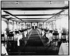 Dining room,Manhanset House,hotels,resorts,Shelter Island,New York,NY,1900