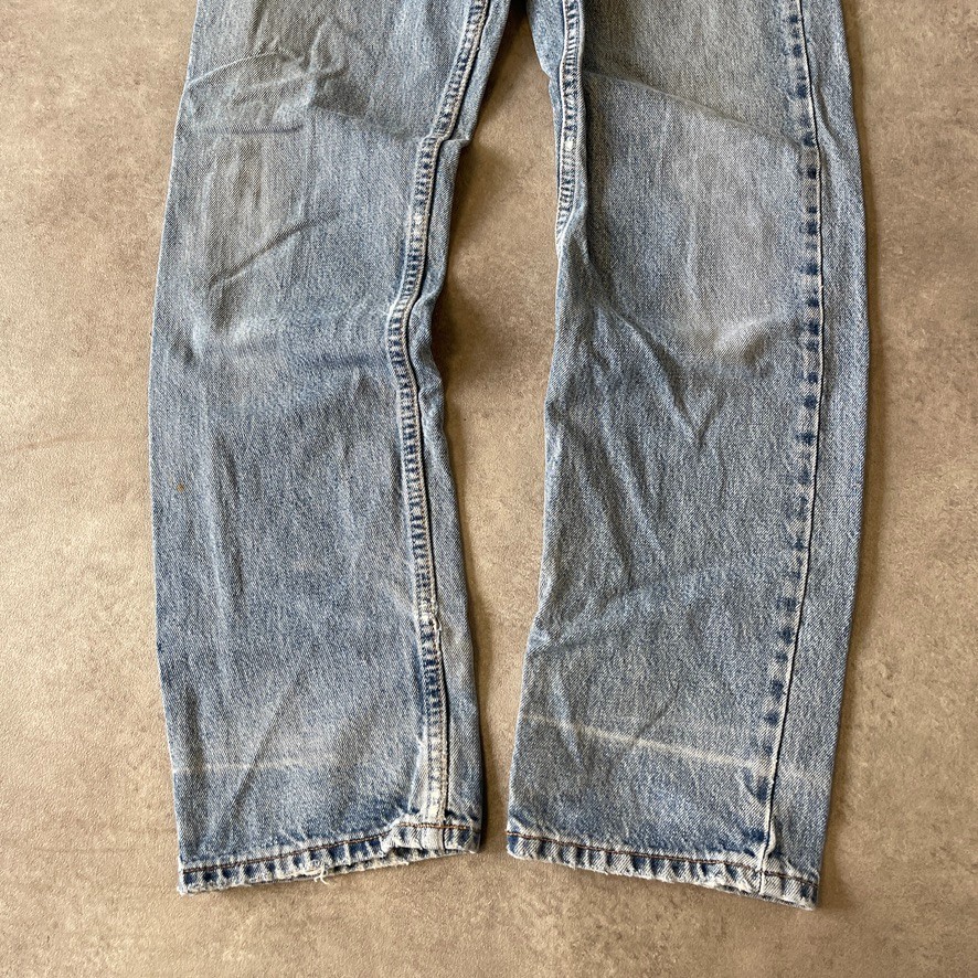 Levis 515 Denim Jeans Mens 29" Western Orange Tab Vintage Trousers, Blue image 8