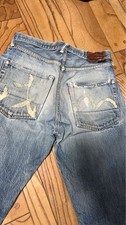 Jeans Evisu vintage denim W32 blu usato in ottime condizioni raro dal Giappone