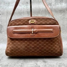 GUCCI Vintage Micro GG Interlocking Suede Shoulder Crossbody Bag Authentic Used