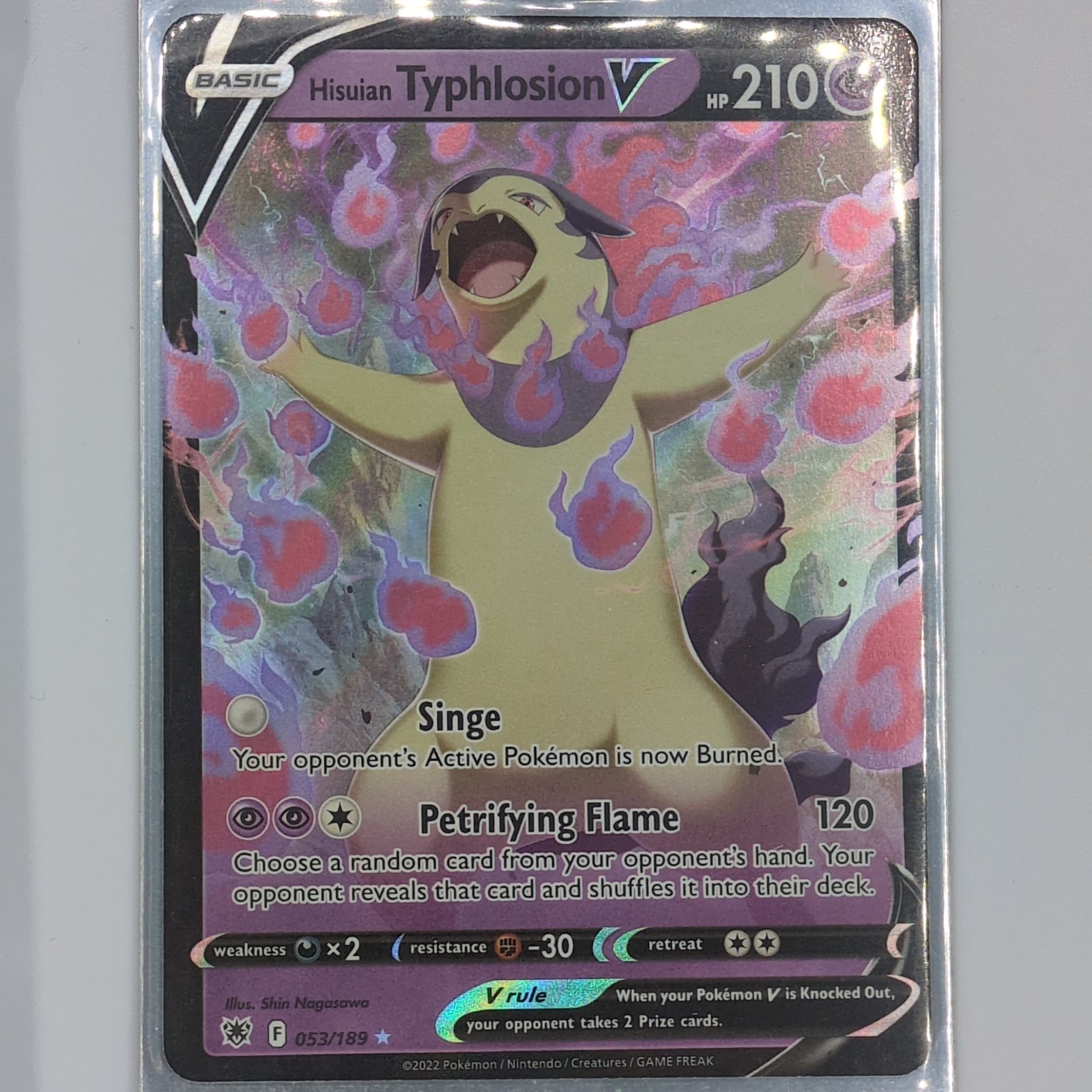 Pokemon TCG Hisuian Typhlosion V 53/189 Astral Radiance SWSH10