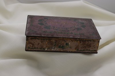 Canco Lithograph Tin Box Vintage Antique Fair Condition 
